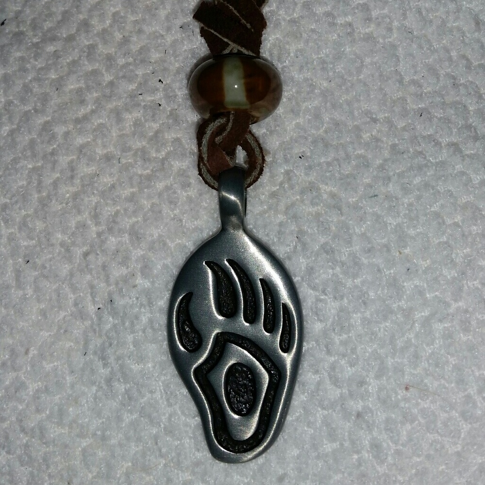 Hematite bear claw, handmade